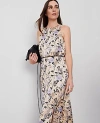 Ann Taylor Floral Maxi Swing Dress In Toasted Oat