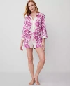 Ann Taylor Floral Pajama Set In Winter White