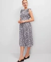 Ann Taylor Petite Floral Ruffle Midi Dress