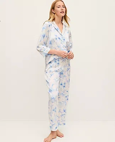 Ann Taylor Floral Satin Pajama Set