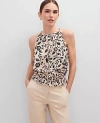 Ann Taylor Floral Shirred Tank Top
