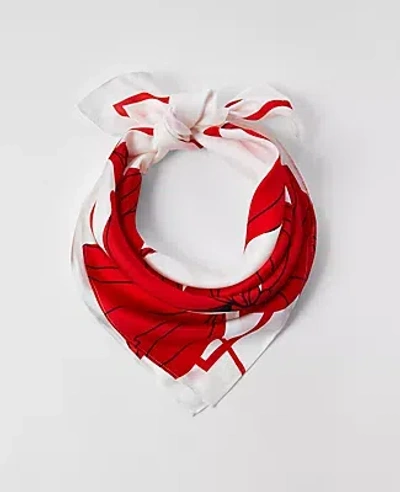 Ann Taylor Floral Silk Square Scarf