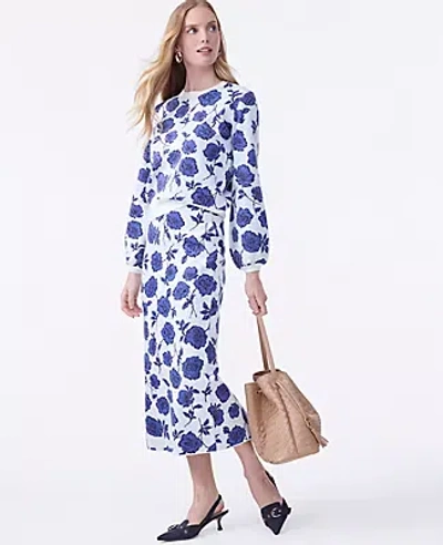 Ann Taylor Floral Sweater Pencil Skirt In Multi