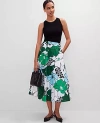 Ann Taylor Petite Floral Tea Length Skirt