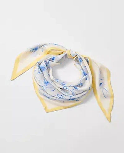 Ann Taylor Floral Triangle Scarf In Brown