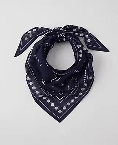Ann Taylor Floral Triangle Scarf In Night Sky