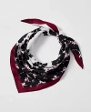 Ann Taylor Floral Triangle Silk Scarf In White