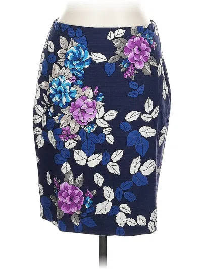 Pre-owned Ann Taylor Formal Skirt In Blue