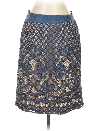 Pre-owned Ann Taylor Formal Skirt In Blue