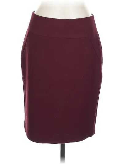 Pre-owned Ann Taylor Formal Skirt In Burgundy