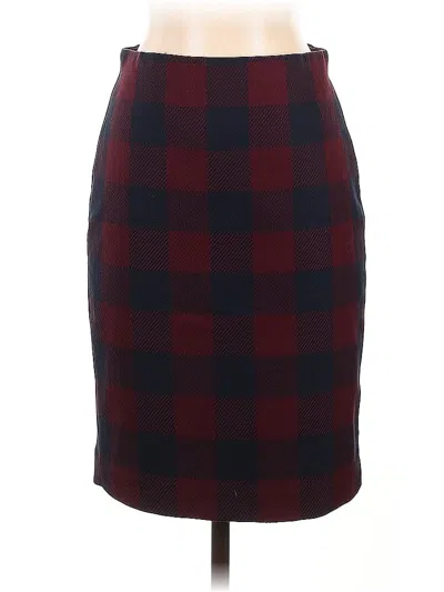 Pre-owned Ann Taylor Formal Skirt In Burgundy