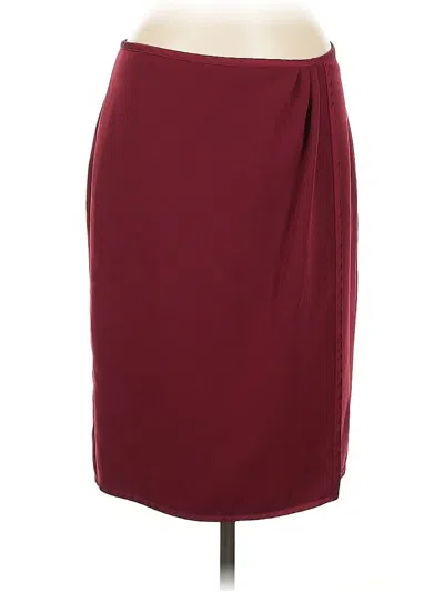 Pre-owned Ann Taylor Formal Skirt In Burgundy