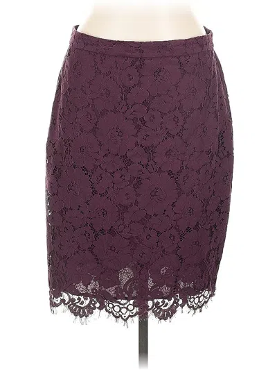 Pre-owned Ann Taylor Formal Skirt In Burgundy