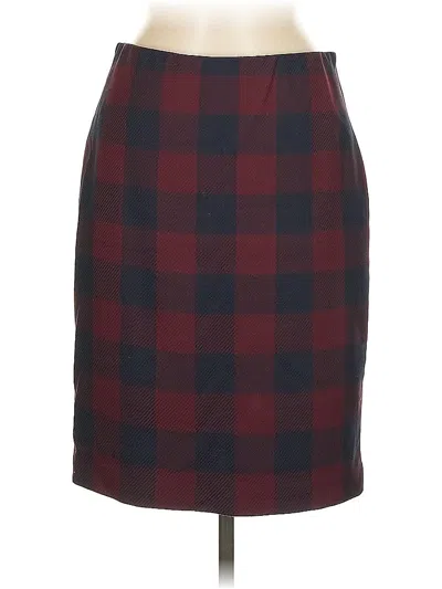 Pre-owned Ann Taylor Formal Skirt In Burgundy