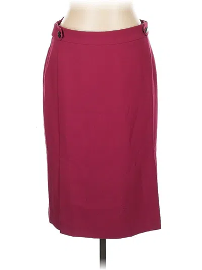 Pre-owned Ann Taylor Formal Skirt In Burgundy