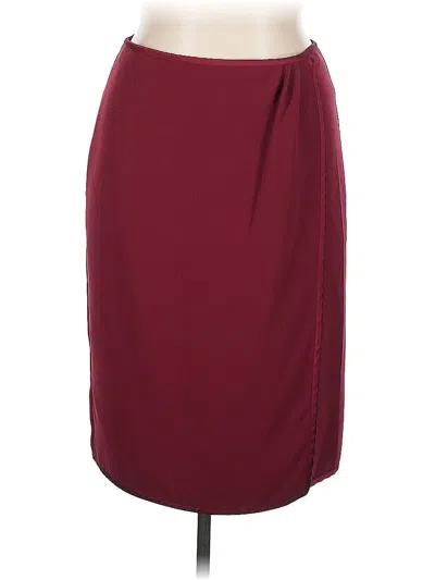 Pre-owned Ann Taylor Formal Skirt In Burgundy