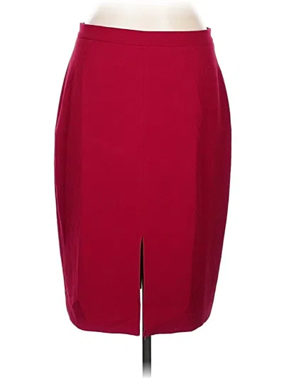 Pre-owned Ann Taylor Formal Skirt In Burgundy