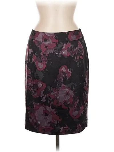 Pre-owned Ann Taylor Formal Skirt In Burgundy