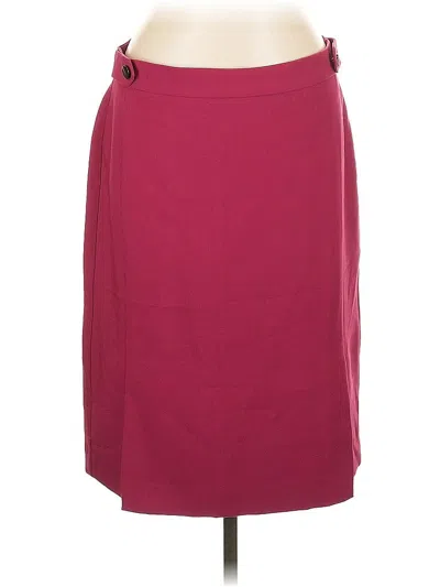 Pre-owned Ann Taylor Formal Skirt In Burgundy