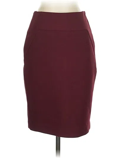 Pre-owned Ann Taylor Formal Skirt In Burgundy