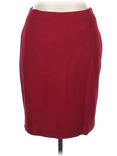 Pre-owned Ann Taylor Formal Skirt In Burgundy