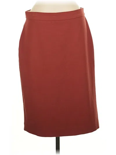 Pre-owned Ann Taylor Formal Skirt In Burgundy