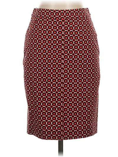 Pre-owned Ann Taylor Formal Skirt In Burgundy