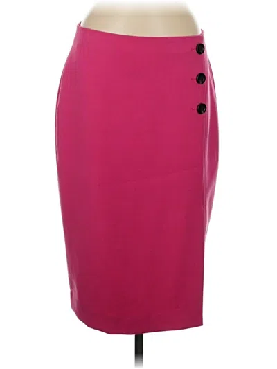 Pre-owned Ann Taylor Formal Skirt In Burgundy