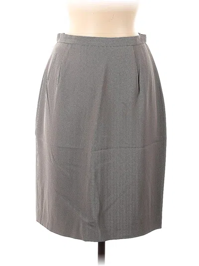 Pre-owned Ann Taylor Formal Skirt In Gray