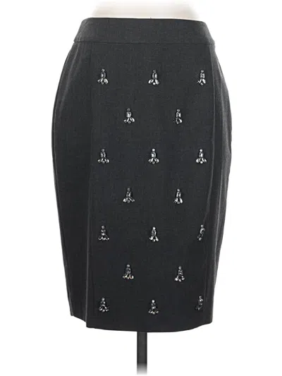 Pre-owned Ann Taylor Formal Skirt In Gray