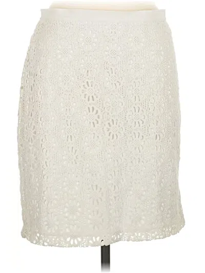 Pre-owned Ann Taylor Formal Skirt In Ivory