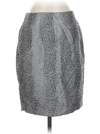 Pre-owned Ann Taylor Formal Skirt In Silver