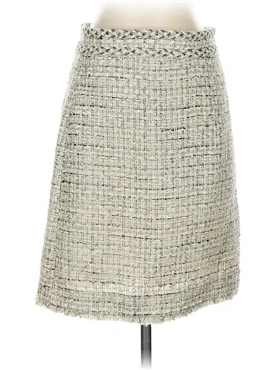 Pre-owned Ann Taylor Formal Skirt In Silver
