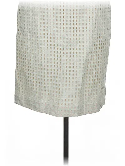 Pre-owned Ann Taylor Formal Skirt In Silver