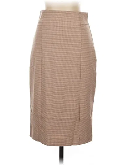 Pre-owned Ann Taylor Formal Skirt In Tan