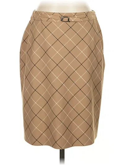 Pre-owned Ann Taylor Formal Skirt In Tan