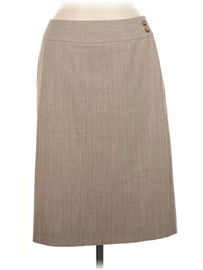 Pre-owned Ann Taylor Formal Skirt In Tan