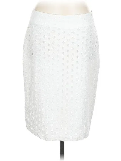 Pre-owned Ann Taylor Formal Skirt In White
