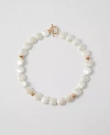 Ann Taylor Freshwater Pearl Disc Necklace In Ivory
