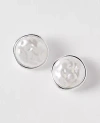 Ann Taylor Freshwater Pearl Stud Earrings In Ivory
