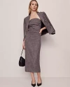 Ann Taylor Gathered Strapless Midi Dress In Multi