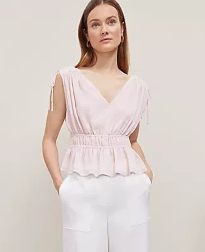 Ann Taylor Gathered Tie Top In Potpourri