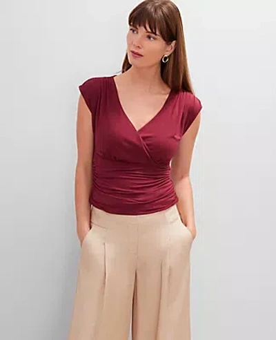 Ann Taylor Gathered V-neck Top