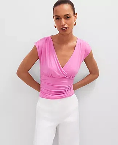Ann Taylor Gathered V-neck Top