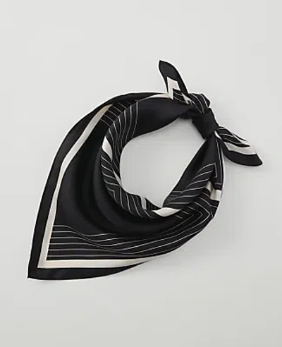 Ann Taylor Geo Silk Scarf In Black