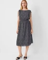 Ann Taylor Geo Sleeveless Sheath Dress In Black