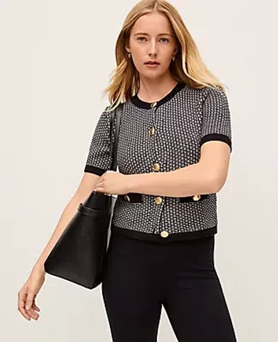Ann Taylor Geo Stitch Cardigan In Multi