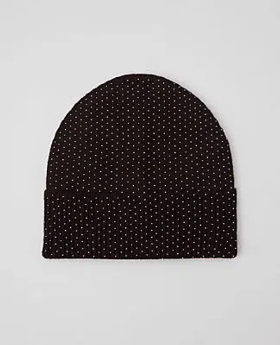 Ann Taylor Glitz Beanie In Black