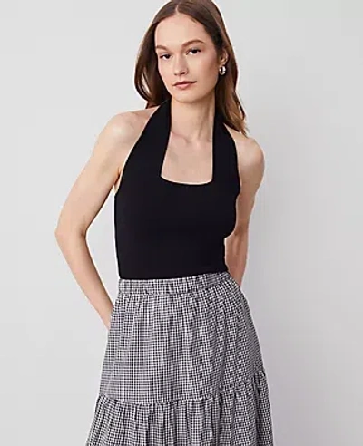 Ann Taylor Halter Sweater In Black