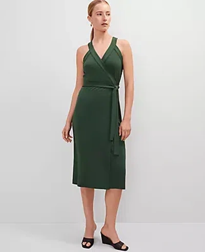 Ann Taylor Halter Wrap Midi Dress